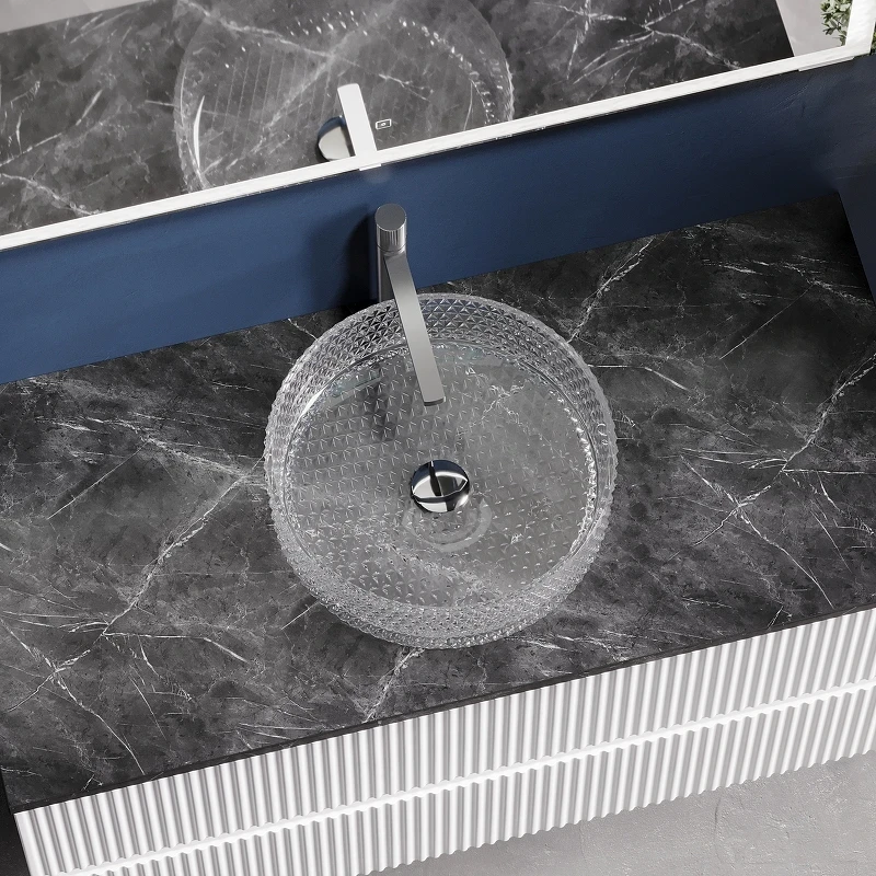 Раковина-чаша Ceramicanova Cristal 36 CN6062 Прозрачная стекло накладная