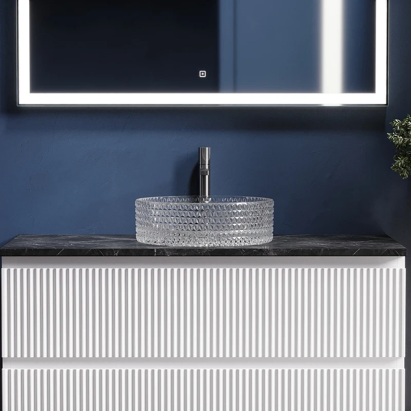 Раковина-чаша Ceramicanova Cristal 36 CN6062 Прозрачная стекло накладная
