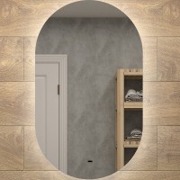 Зеркало Bellezza Эдда 60 4610260020012 с подсветкой с инфракрасным выключателем МДФ / ЛДСП, стекло