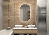 Зеркало Bellezza Эдда 60 4610260020012 с подсветкой с инфракрасным выключателем МДФ / ЛДСП, стекло
