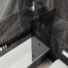 Шторка на ванну Maybah Glass MGV-89-5у 900x1400 в узком профиле Хром матовый стекло графитовое матовое