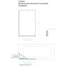 Шторка на ванну Maybah Glass MGV-89-5у 900x1400 в узком профиле Хром матовый стекло графитовое матовое