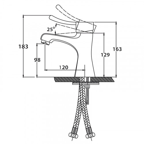 Смеситель для раковины Kaiser Verona 29011 Хром латунь