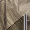 Шторка на ванну Maybah Glass MGV-616-5 700x1400 поворотная на монопетле Хром матовый стекло бронзовое