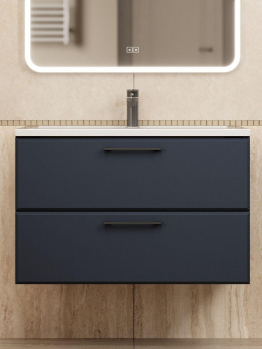 Тумба под раковину Uperwood Foster New 80 TFosterNEW80b подвесная цвет Черный матовый