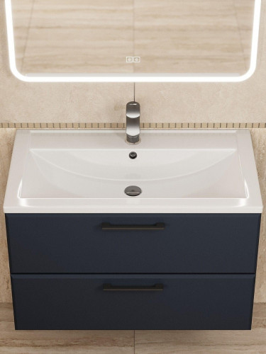 Тумба под раковину Uperwood Foster New 80 TFosterNEW80b подвесная цвет Черный матовый