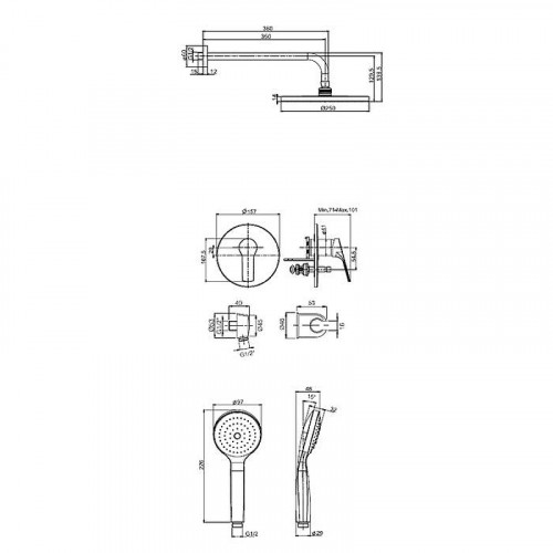 Душевая система Fima Carlo Frattini Shower systems F3789CR цвет Хром