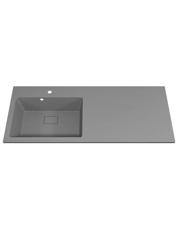 Раковина Uperwood Cosmos Quartz 120 L RCosmos120LS с местом под стиральную машину цвет Серый шелк