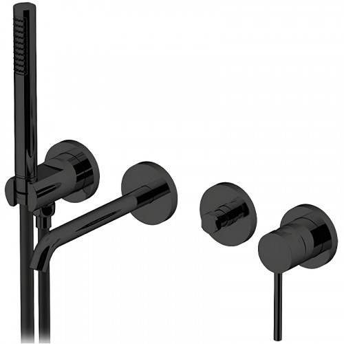 Смеситель для ванны Gattoni Circle Two 9105/91NO Черный матовый латунь встраиваемый