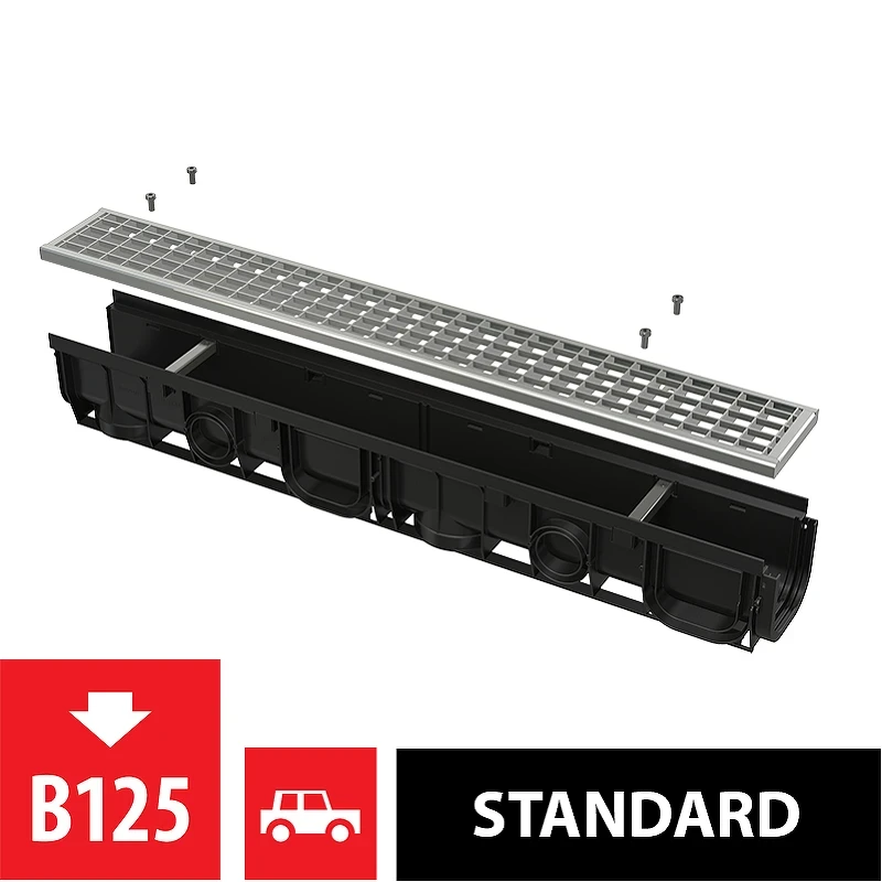 Душевой лоток Alcaplast AVZ102-R103 с решеткой Хром