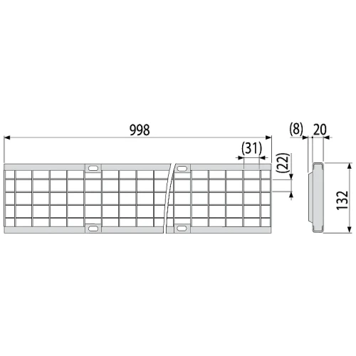 Душевой лоток Alcaplast AVZ102-R103 с решеткой Хром