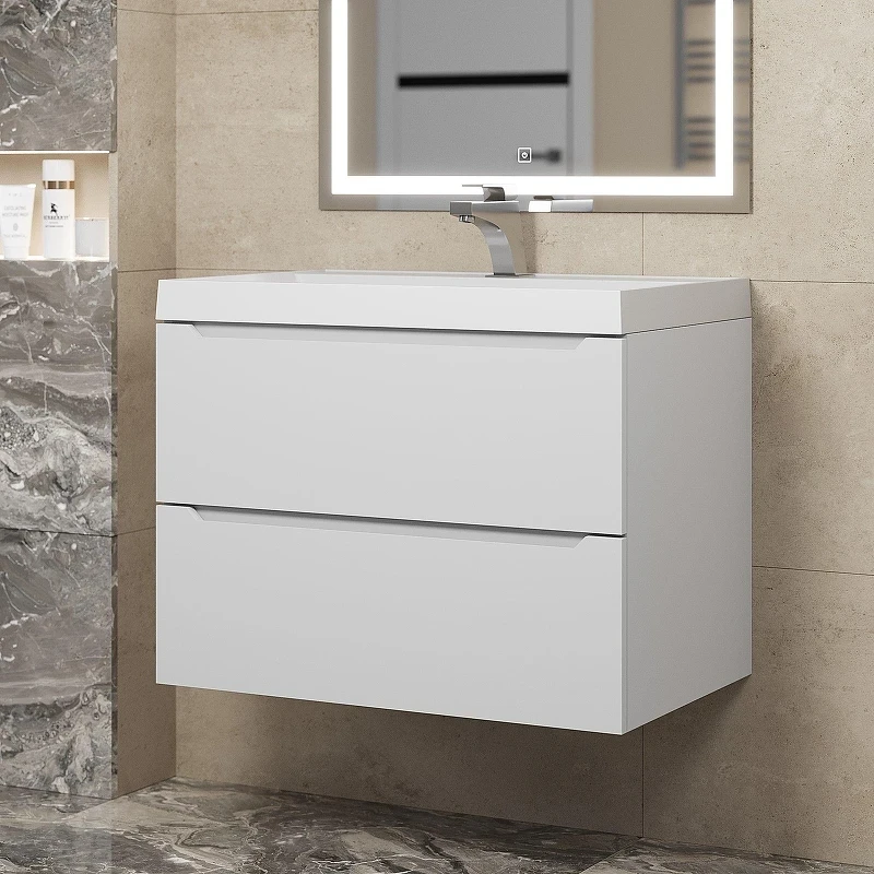 Тумба под раковину Uperwood Tanos 70 291020243 подвесная цвет Белый матовый