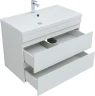 Тумба с раковиной Aquanet Нота New 90 335872 подвесная цвет Белый глянец