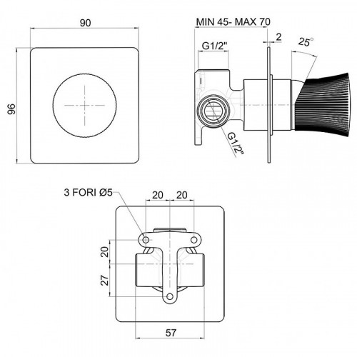 Смеситель для душа Paini Domus 18CR690PZ Хром