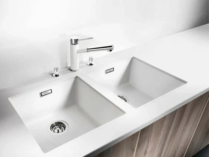 Кухонная мойка Blanco Subline 400-U 523424 Алюметаллик искусственный камень (литьевой мрамор) встраиваемый