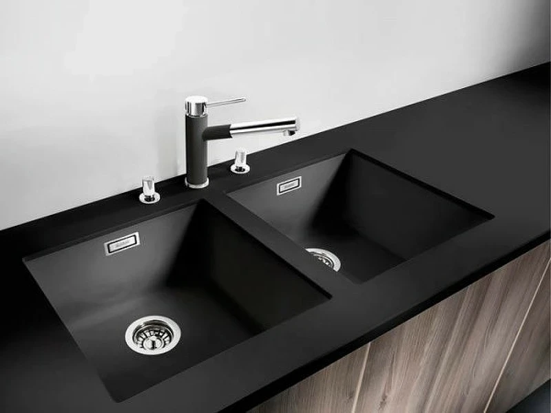 Кухонная мойка Blanco Subline 400-U 523424 Алюметаллик искусственный камень (литьевой мрамор) встраиваемый