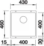 Кухонная мойка Blanco Subline 400-U 523424 Алюметаллик искусственный камень (литьевой мрамор) встраиваемый