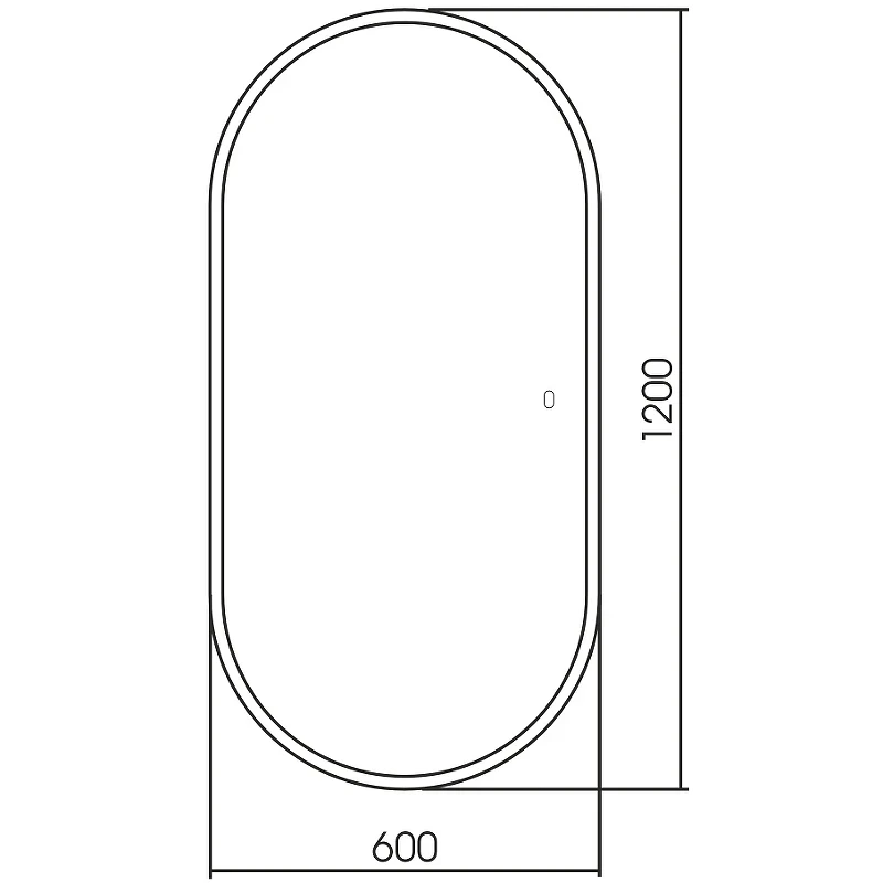Зеркало Abber Kontur 120 AG6303SL-1.2 с подсветкой с сенсорным выключателем и диммером стекло