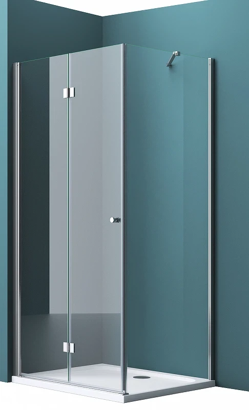 Душевой уголок BelBagno Albano 80х90 ALBANO-ASH-1-80/90-C-Cr профиль Хром стекло прозрачное