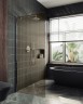 Душевая перегородка Maybah Glass MGD-702-5ш 690x1950 в широком профиле Хром матовый стекло бронзовое