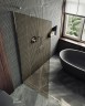 Душевая перегородка Maybah Glass MGD-702-5ш 690x1950 в широком профиле Хром матовый стекло бронзовое