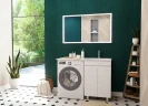 Тумба с раковиной Эстет Barcelona Luxe 120 R ФР-00007066 Белая МДФ / ЛДСП
