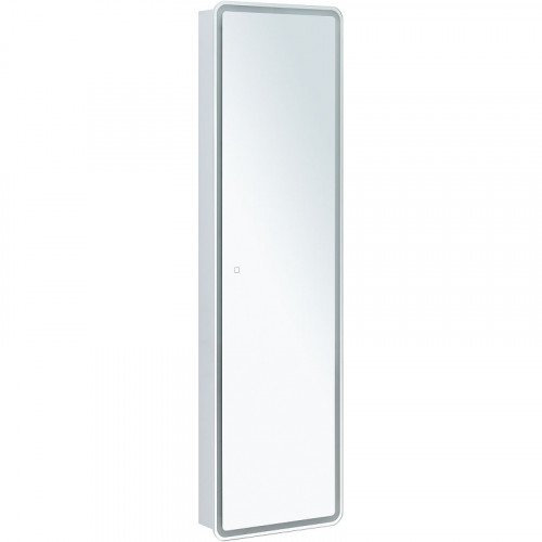 Шкаф пенал Aquanet Оптима 45 335438 подвесной Белый МДФ / ЛДСП, стекло