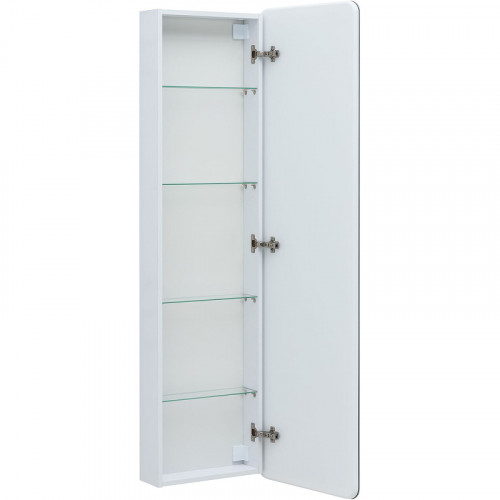 Шкаф пенал Aquanet Оптима 45 335438 подвесной Белый МДФ / ЛДСП, стекло