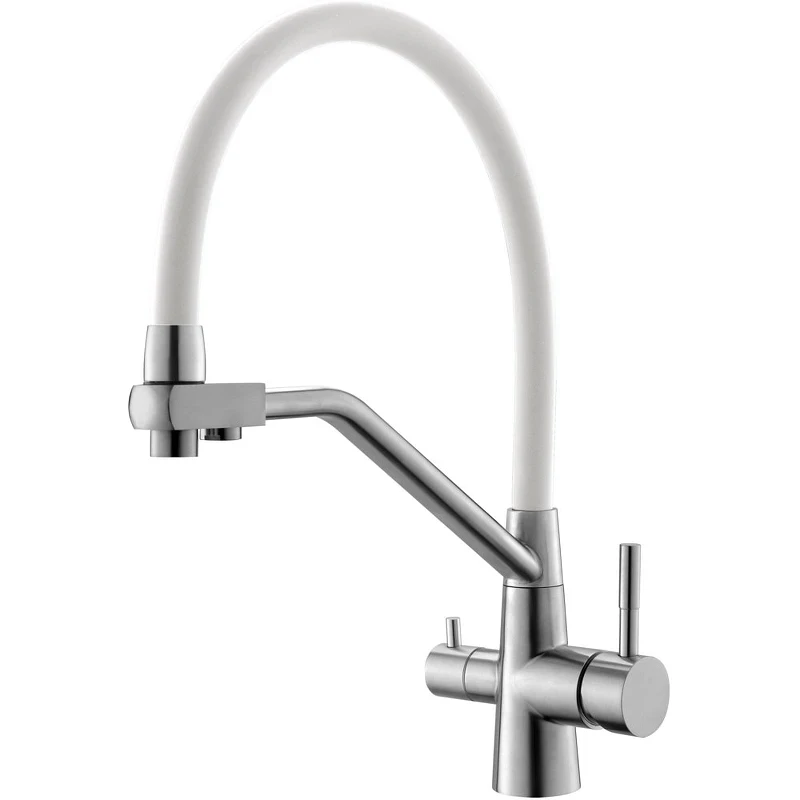Смеситель для кухни ESKO Kitchen K25 W Нержавеющая сталь Белый