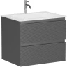 Тумба под раковину Sancos Folk 60 FL60GS подвесная Grey soft МДФ / ЛДСП