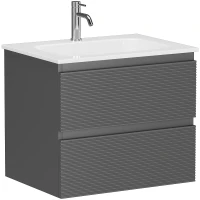Тумба под раковину Sancos Folk 60 FL60GS подвесная Grey soft МДФ / ЛДСП
