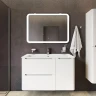 Зеркало Iddis Edifice 100 ЗЛП109 с подсветкой Белое стекло