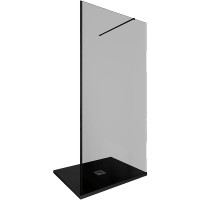 Душевая перегородка Allen Brau Infinity 1 100 3.21016.BBA.T профиль Черный браш стекло тонированное