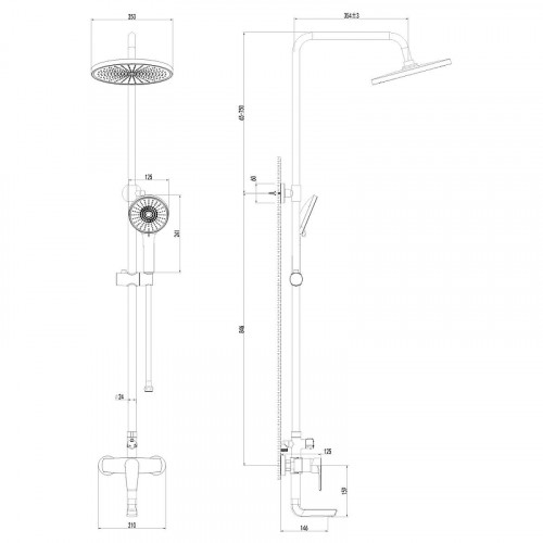 Душевая система AWP Tulos S2662C цвет Хром