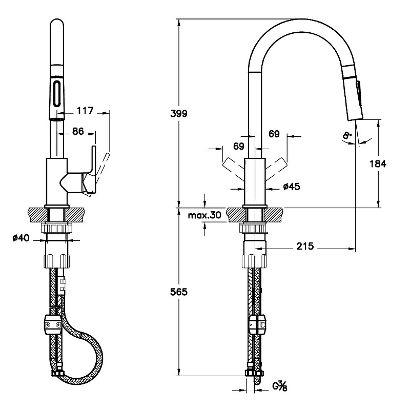 Смеситель для кухни Vitra Masterline Maestro A42145EXP