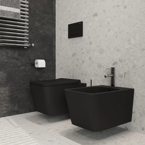 Биде Aqueduto Macio MAC0340 подвесное Черное матовое