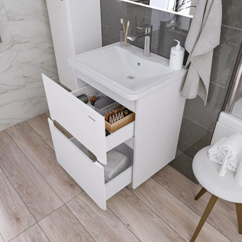 Тумба под раковину Grossman Адель 70 107018 цвет Белый глянцевый