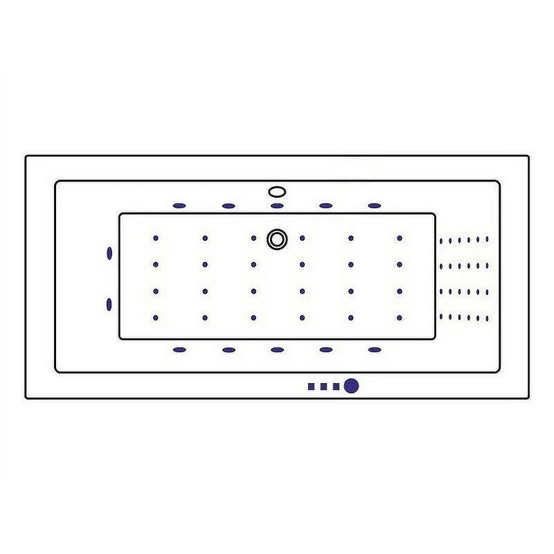 Акриловая ванна Whitecross Savia Duo 170x80 0103.170080.100.NANO.GL с гидромассажем