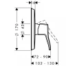 Смеситель для душа Hansgrohe Metris Classic 31676000 Хром латунь встраиваемый
