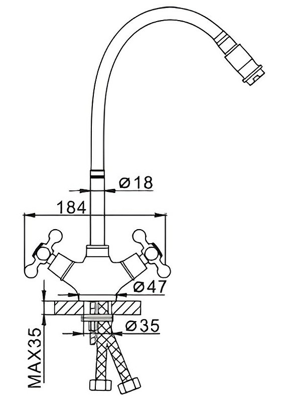 Смеситель для кухни Frap H19-4 F4319-4