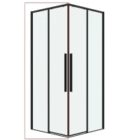 Душевая дверь Grossman Galaxy 100 1/2.K33.01.10.21.00 профиль Черный матовый стекло прозрачное
