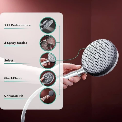 Ручной душ Hansgrohe Alive Select S 24500340 цвет Шлифованный черный хром