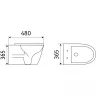 Унитаз CeramaLux B2330-4MC подвесной с сиденьем Микролифт фаянс подвесной