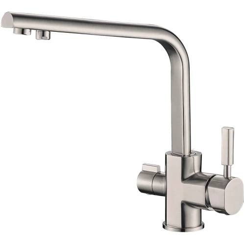 Смеситель для кухни ZorG Steel Hammer SH 909 SATIN Сатин латунь