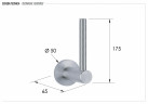 Держатель запасного рулона Remer Minimal Inox Mi62INOXCR цвет Нержавеющая сталь