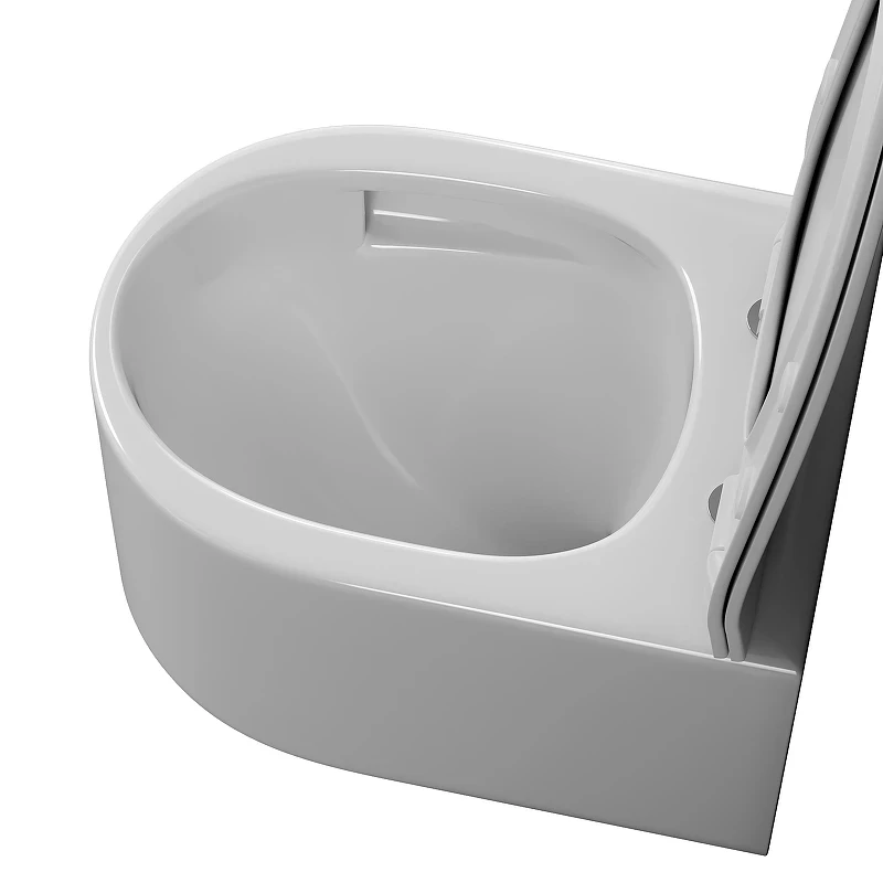 Унитаз Grossman Thin Rim GR-5606SQ подвесной цвет Белый глянцевый с сиденьем