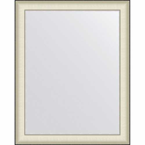 Зеркало Evoform Definite 98х78 BY 7633 в багетной раме - Белая кожа с хромом 78 мм стекло