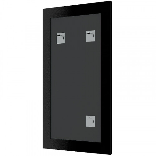 Зеркало Evoform Definite 98х78 BY 7633 в багетной раме - Белая кожа с хромом 78 мм стекло