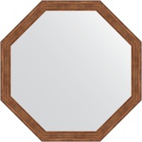 Зеркало Evoform Octagon 69х69 BY 3663 в багетной раме - Сухой тростник 51 мм стекло