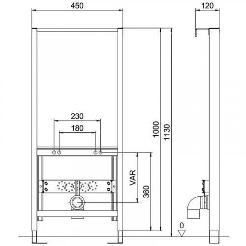 Инсталляция Aquanika Basic 10.614.450.00 new для биде Синяя